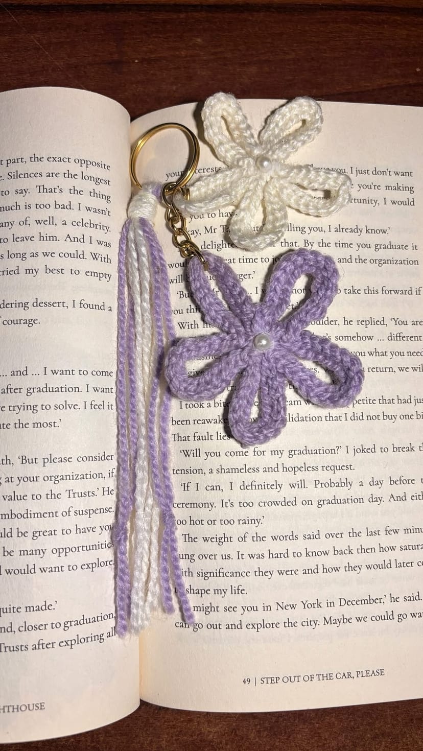 Crochet Flower Keychain - Image 1