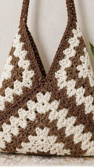 Handmade Crochet Tote Bag - Image 1
